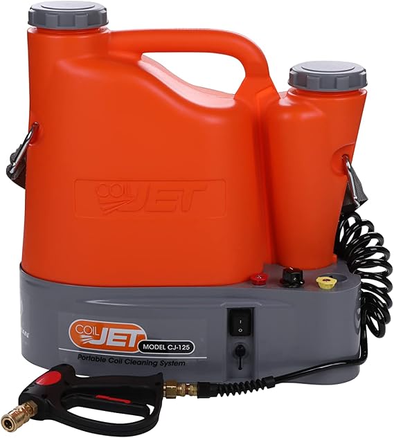 SpeedClean CJ-125 Portable CoilJet Condenser Evaporator Cleaner, Safely Cleans HVAC Coils
