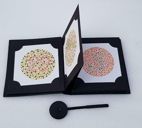 Ishihara Test Chart Books for Color Deficiency 38 Plates | Latest Edition with User Manual | Includes One Eye Occluder