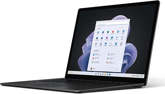 Microsoft Surface Laptop 5 (2022), 15" Touch Screen, Thin & Lightweight, Long Battery Life, Fast Intel i7 Processor for Multi-Tasking, 32GB RAM, 1TB Storage with Windows 11, Black Microsoft Copilot