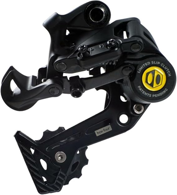 Box Four 8 Speed X-Wide Rear Derailleur Bicycles MTB Hanger Non-Direct Mount for Mountain Bike, Cycling Finished Matte Onyx Sealed Bearing Pulleys | Black