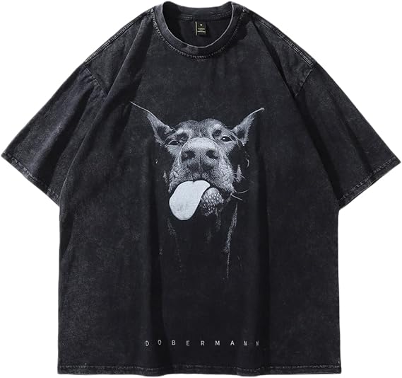 Y2k Shirts Men Vintage Graphic Tees Short Sleeve Oversized T Shirts Summer Grunge Clothes Streetwear