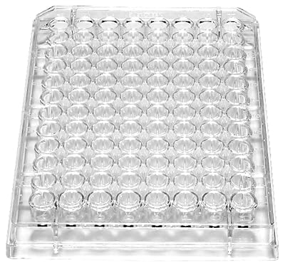 Caplugs Evergreen 222-8052-R1K 96-Well Sterile Round U Bottom Plates No Lid, 100 Pack, Natural, Polystyrene, Well Volume 0.32 mL, Cell Cultures, Assays, PCR, Sample Storage, Research