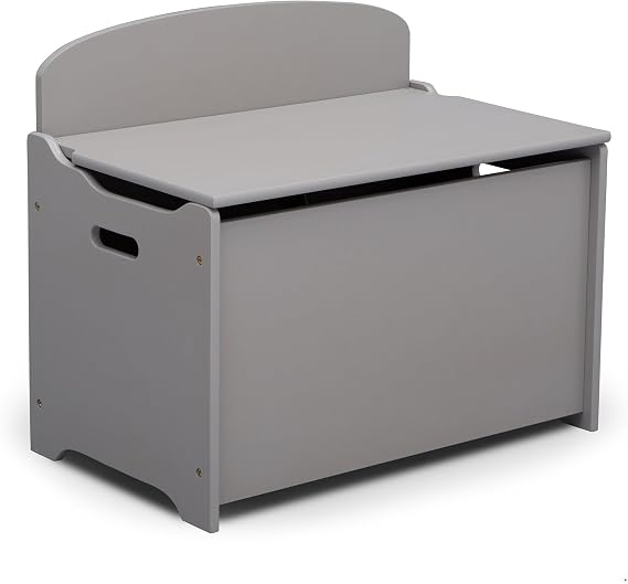 Delta Children MySize Deluxe Toy Box, Grey