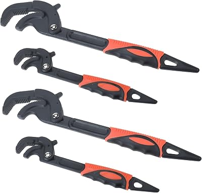 YaeTek 4Pcs Multi-function Universal Self-Adjusting Wrench Water Pipe Nut Adjustable Wrench 0.6-2.4 Inch Span, Quick Release Filter