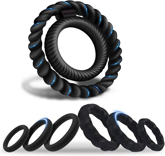 Silicone Dual Ring Set with 7 Different Sizes MW65887