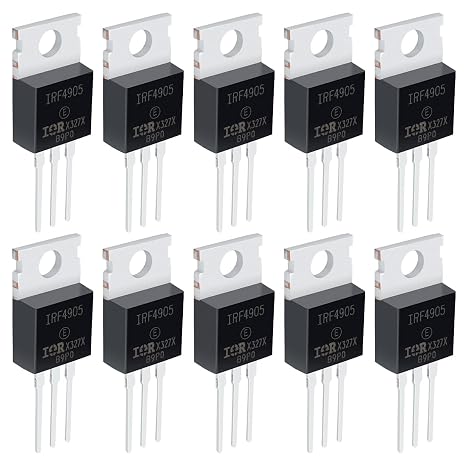 10 Pcs MOSFET Transistors IRF4905 74A 55V Field Effect Tubes P-Channel To-220 Power MOSFET Feld Effect Transistor Rectifier