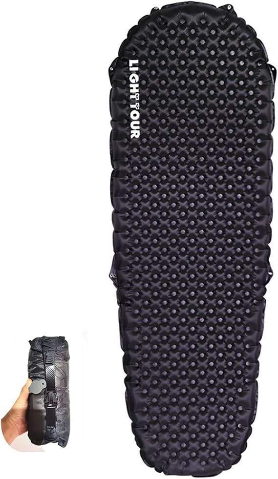 windhike Ultralight Sleeping Pad, Ultra-light Inflating Camping Mat, 415g-620g, R-value 3.5/5.8, 7cm Thickened, Space-Saving, Lightweight Camping Equipment (R3.5-Mummy-Small)