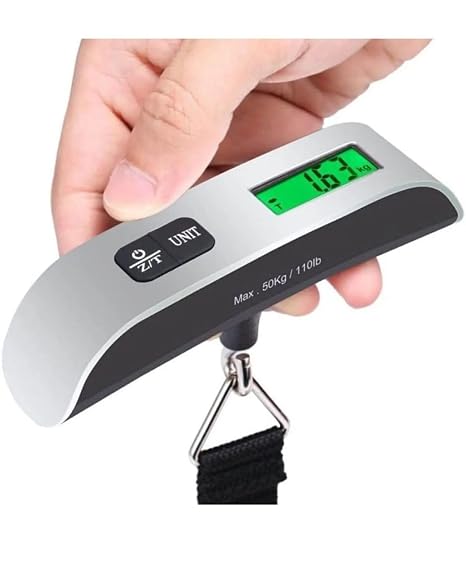 Busstier Digital Luggage Scale Electronic Hanger Hand Luggage Scale Kg and Libre Measurement Temperature Display Celsius and Fahrenheit Travel Scale