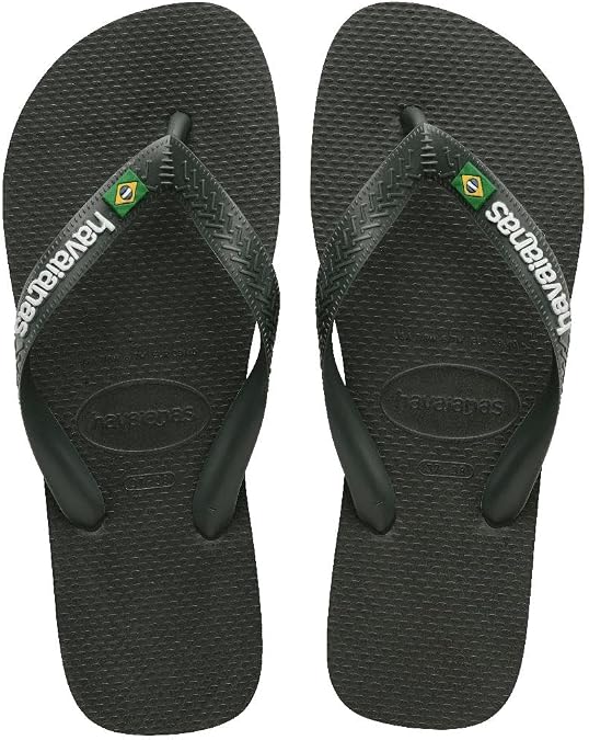Havaianas - Brasil Logo, Iconic, Comfortable and Durable Flip-Flops, Straps with Brazilian Flag and Non-Slip Sole with Colourful Stripes, Adults Unisex