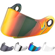 Helmet Shield Visor for LS2 Strobe/Review/SHARP Repalcement Motorcycle Helmets Visor (Chrome Red)