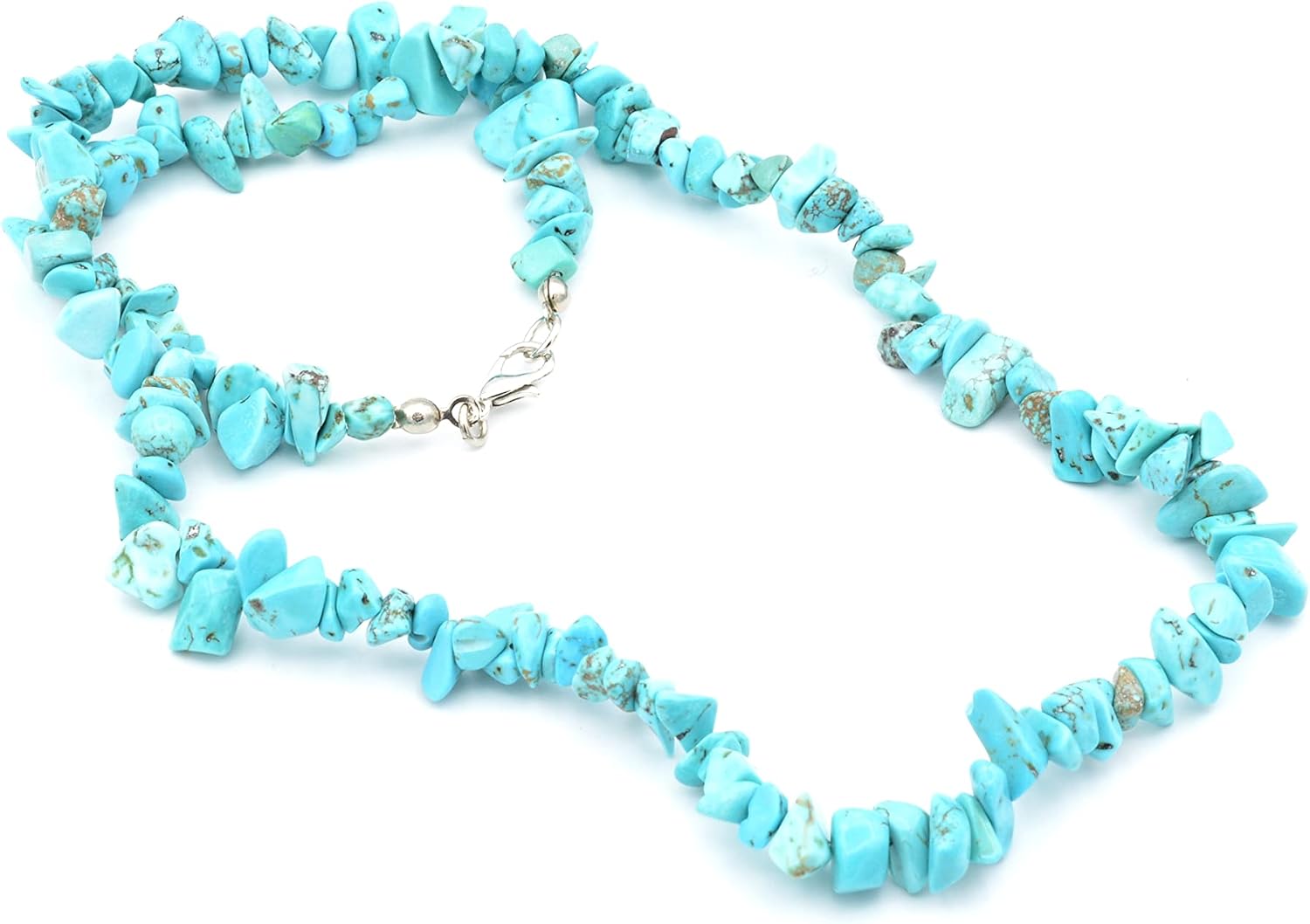 Natural Broken Stone Turquoise Necklace 1.quality Natural Stone