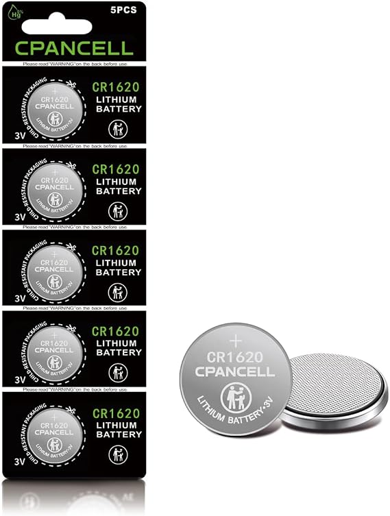 CPANCELL CR1620 Lithium Batteries High Capacity 3V Battery (5 Count)
