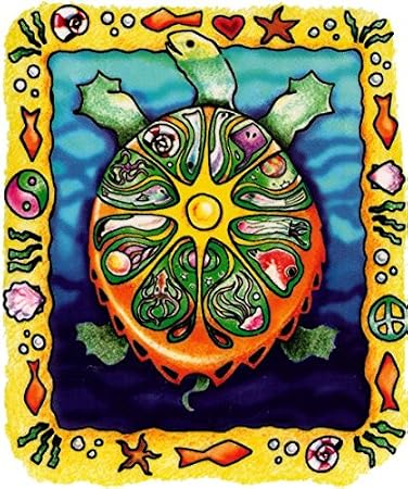 Sun Turtle - Window Sticker / Decal - 4" by 5" Translucent