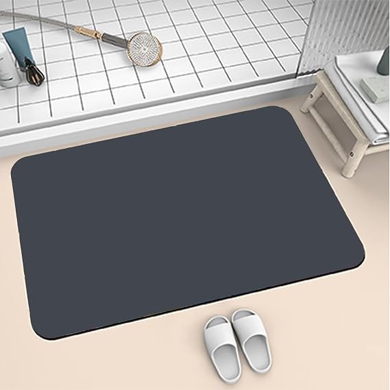 Bath Mat Non Slip Quick Dry Absorbent Shower Bathroom Mat, Large Washable Rug, Thin Room Decor Rubber Bath Rugs for Floor, Kitchen, Toilet, Living Room, Easy to Clean Carpet Simple 160x230cm 6-754