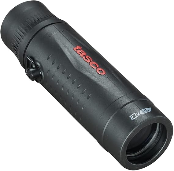 Tasco Essentials 10x25 Compact Roof Prism Monocular (Black)