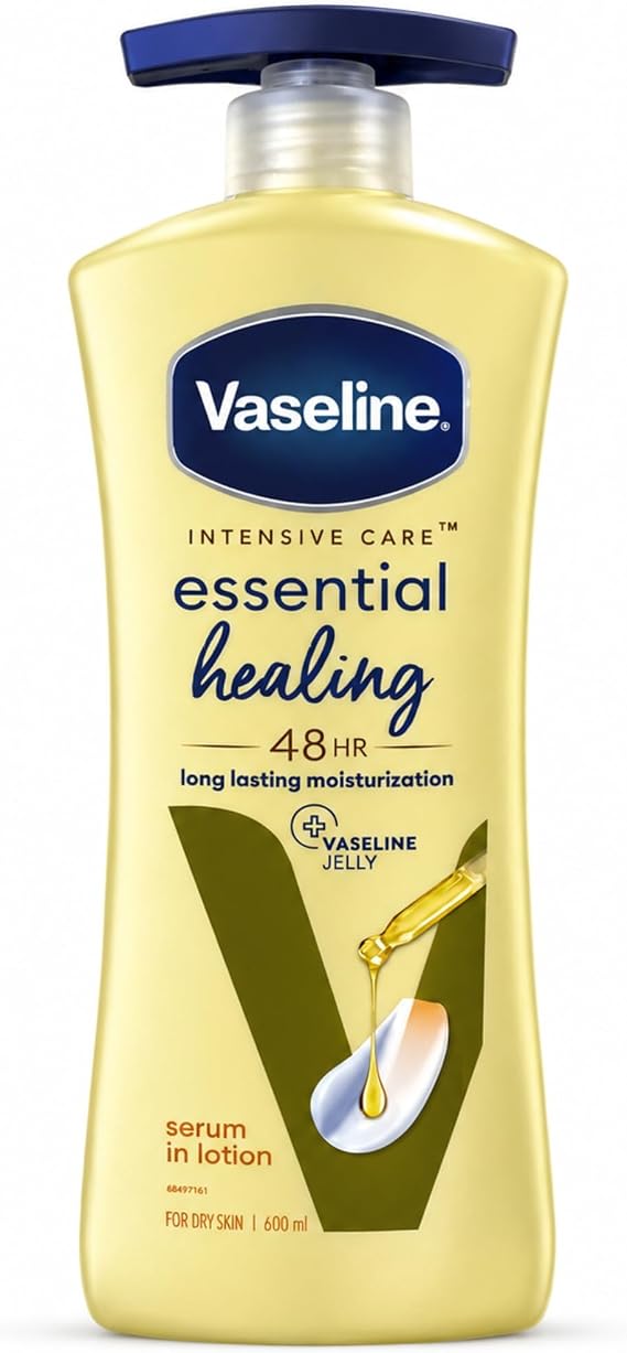 Vaseline Intensive Care Essential Healing Body Lotion, Non-Greasy, 600ml