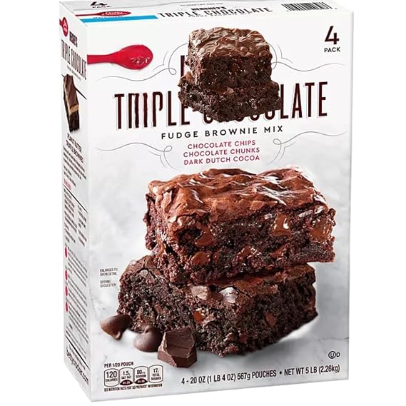 Chocolate Fudge Brownie Mix, 20 oz, 4 Pack (1 Pack)