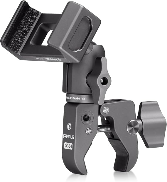 FANAUE Motorcycle Phone Mount with 1" Ball Head Adapter , Bike Phone Mount [1s Lock][Secure Protection], 360 Rotatable Phone Holder for Mountain Bike/ATV/Scooter Handlebar Fit for 6"-8.5" Phone