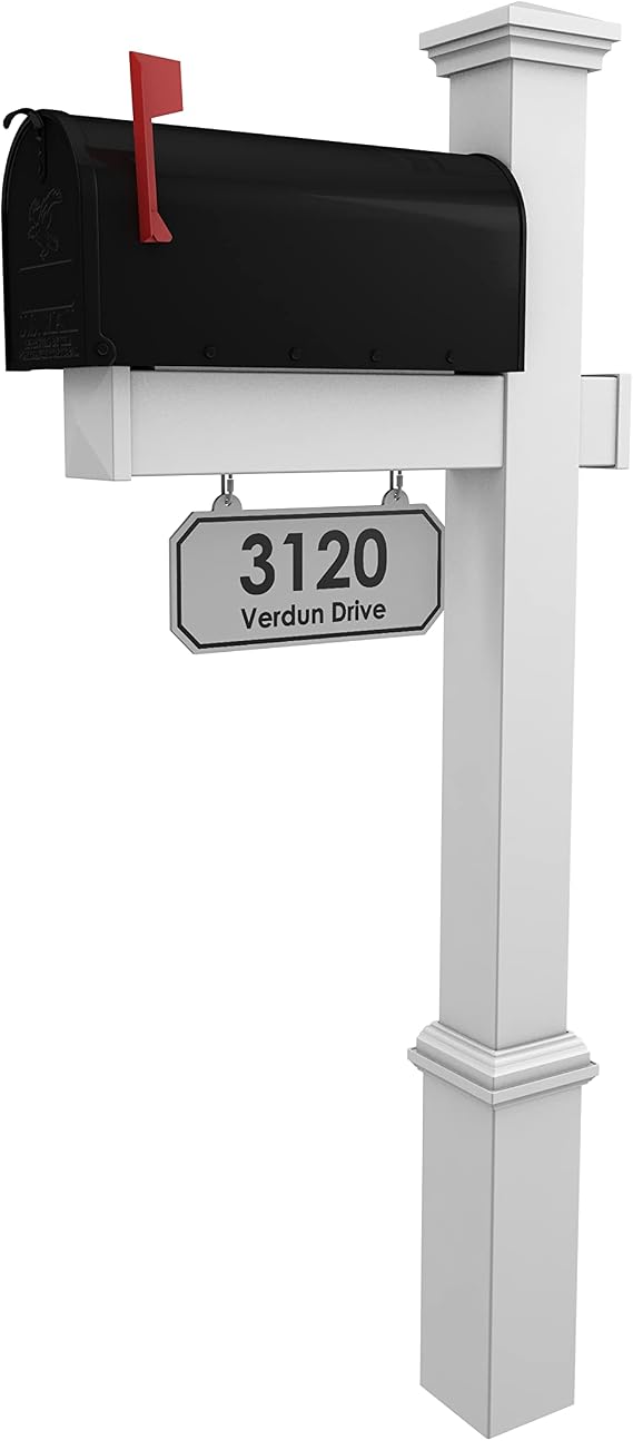 4Ever Products Fitzgerald Mailbox | Complete mailbox system includes personalized address plate. Available in large or standard size.