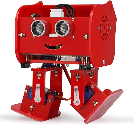 ELEGOO Robot Kit Penguin Bot Biped Robotic Toy for Kids 8+ | STEM Kit Compatible with Arduino with Assembling Tutorial for Hobbyists, Adults Version 2.0 Red