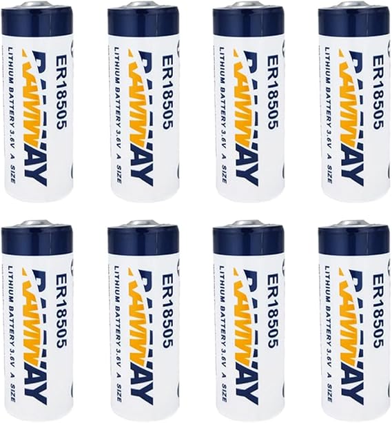 KAKAA 8 PCS A Size 3.6V 4000mAh RAMWAY ER18505 Lithium PLC Industrial Control Battery Non Rechargeable