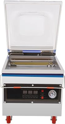 Commercial Chamber Vacuum Sealer Machine,360W Kitchen Food Chamber Vacuum Sealer,110V Packaging Machine Sealer for Food Saver, Home, Commercial Using,Silver