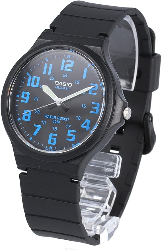 CASIO MW-240-2B Casio Standard Cheap Casio Wristwatch, Men's, Black, Blue
