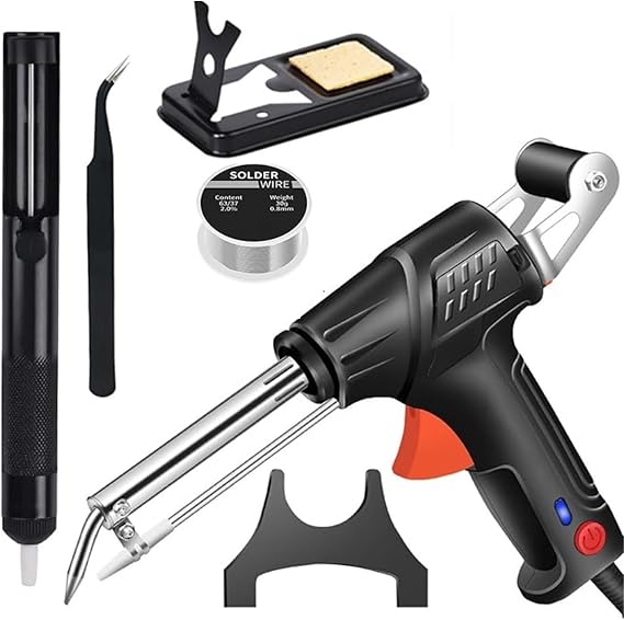 Internal Heating Industrial Laser Welding Tool, Automatic Wired Handheld Laser Welding Machine, Multifunctional Soldering Iron Soldering Gun Set Maquina De Soldar for Industrial Home DIY Black, Exterior