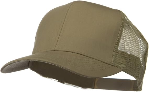 Solid Cotton Twill Mesh Prostyle Cap - Khaki