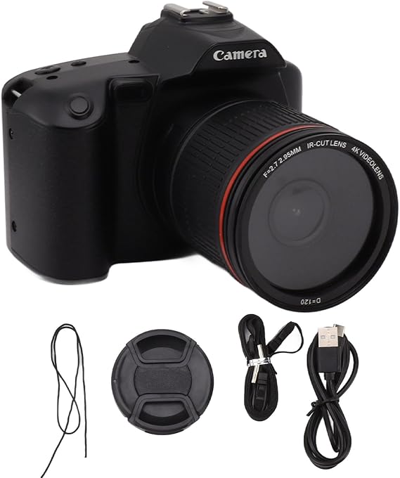 Digital Camera, HD 4K 64MP Compact Digital Camera with 16X Optical Digital Zoom 1080P Full HD Video and 3" LCD Portable Mini Camera for Photography Vlogging Camera for Kids Adult Beginners