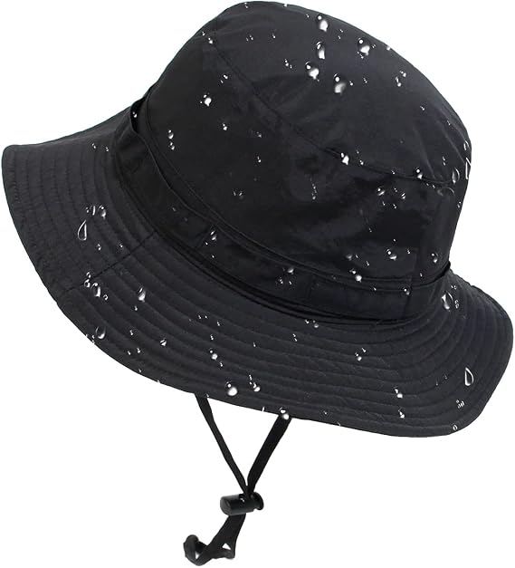 GEGEEN DOMOG Waterproof Bucket Hats Quick Dry Rain Hat Outdoor Beach Fishing Hiking Sun Hat with Strings