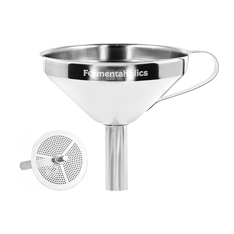 Stainless Steel Funnel, 304 Grade, 11cm + Strainer