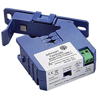 Johnson Controls CTD-C1G00-1 Current Transducer Device, Split/Clamped Core Type, 30/60/120 A Multi Range, 4 to 20 mA Output Signal