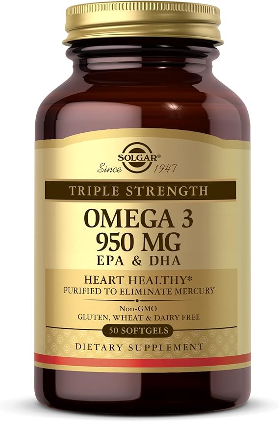 50 Soft Capsules Containing Solgar Omega-3 950 mg EPA and DHA