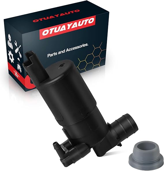 OTUAYAUTO Windshield Washer Pump - Replacement for 2004-2015 Nissan Titan, 2009-2015 Nissan Frontier, Original Factory OEM: 28920-7S200 Washer Fluid Pump with Grommet