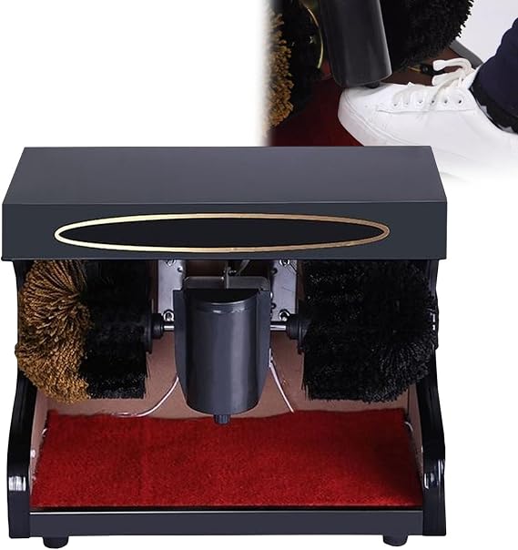 Portable Automatic Shoe Polishing Machine,with Soft and Hard Brush,Intelligent Induction,for Home Hotel Lobby