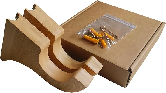 2Pack Curtain Rod Brackets,Wooden Curtain Hanger,3-1/2" Return Bracket for 2" Pole ,with Installation Screws