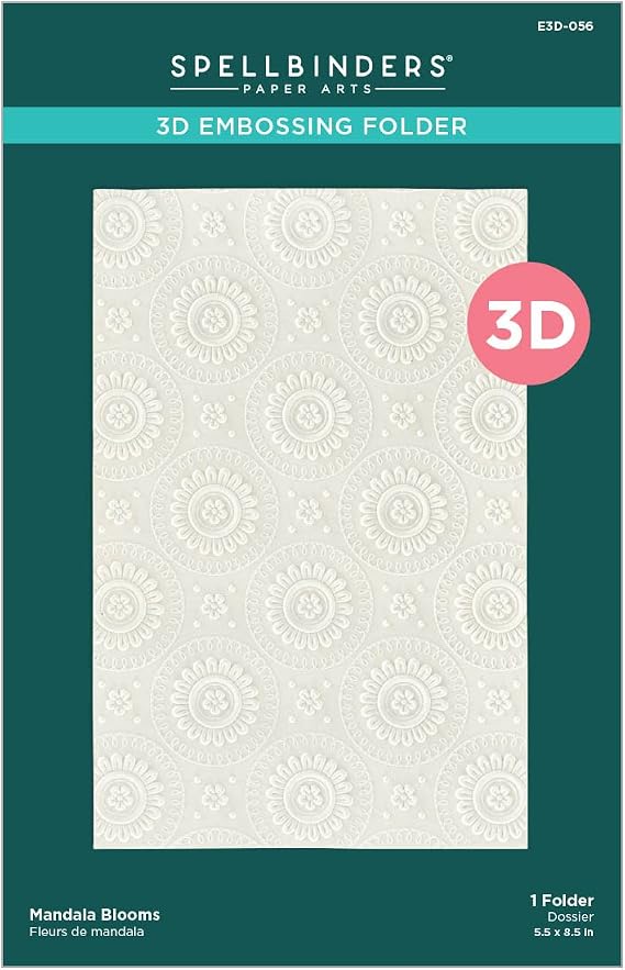 Spellbinders E3D-056 Mandala Blooms 3D Embossing Folder from the Sealed for Summer Collection