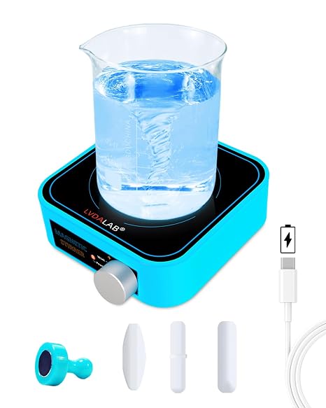 Rechargeable Magnetic Stirrer, 3000ml 3000RPM Electric Lab Mixer - Blue