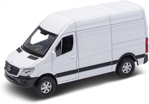 PETERKIN | White Mercedes Benz Sprinter Toy Vehicle | Diecast Pull Back & Go Van | Diecast Vehicles | Ages 3+