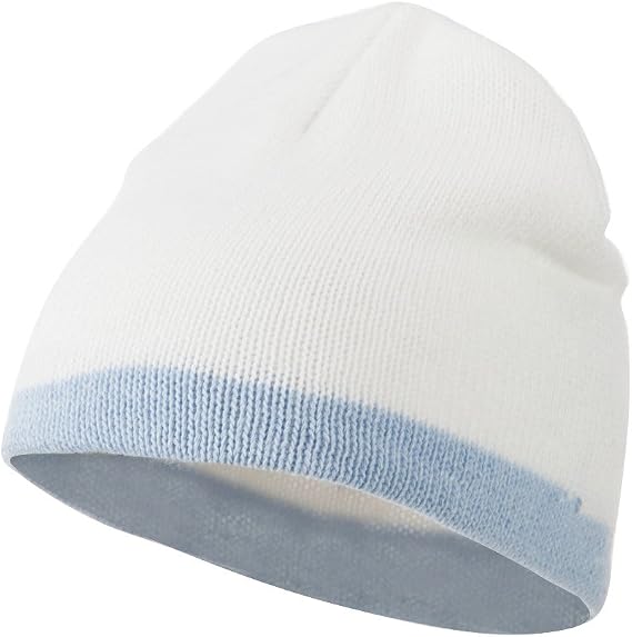 Artex Two Tone Short Beanie - White Blue