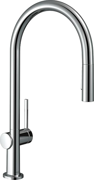 hansgrohe Talis M54 Kitchen Tap (Kitchen Tap 360° Swivelling Extendible Shower with 2 Jet Types High Comfort Spout 210 mm Standard Connections) Chrome