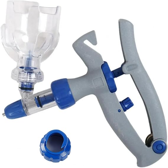 Auto Injection Device Intramuscular, Auto Injector Syringe Goat Gun, 5ml Cattle Syringe Gun with Bottle Insertion Continuous Adjustable Accurate Livestock for Goat Pig Cow
