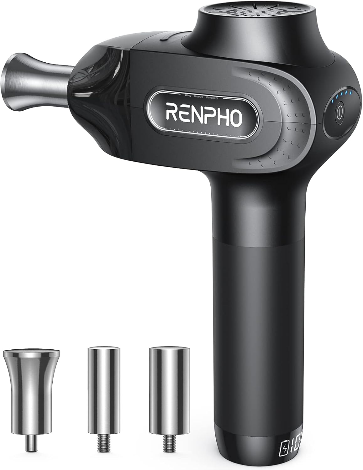 RENPHO Pro Massage Gun, Deep Tissue with 3 Titanium Alloy Massage Heads, Professional Pain Therapy, Muscle Massage Gun, High Intensity for Athlete Muscle Sore and Stiffness