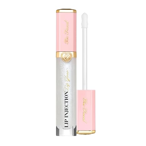 Too Faced Lip Injection Lip Gloss Cooling Instant Lip Plumper | Creates Visible Volume, Hydration & Shine | In High-Shine Gloss & Shimmer Shades