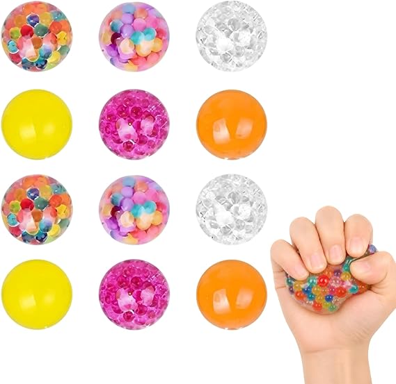 12 PCS Squishy Balls, Squishy Stress Balls, Soft & Fun, for Relaxation Seekers and Desk Decorators ﻿