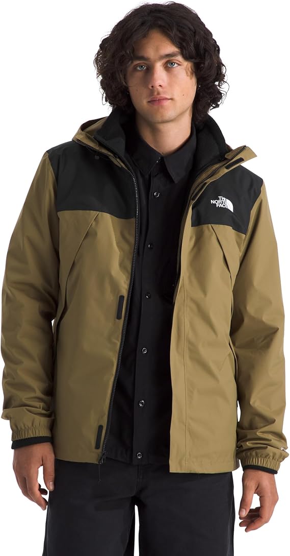 THE NORTH FACE Men's Antora Triclimate Jacket | Waterproof Shell, Warm Inner Fleece Layer, Adjustable 3 Piece Hood