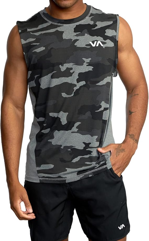 RVCA Mens Regular Fit Muscle Tee
