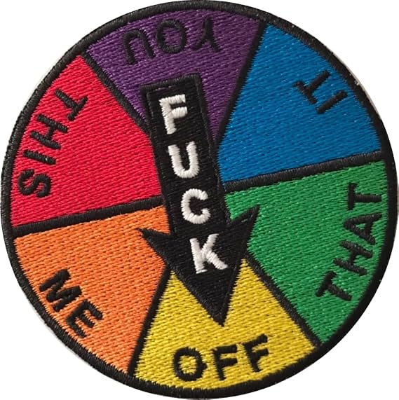 PatchClub F Off, This, that, Me...3 inches - Funny Patch Fully Embroidered Patch Iron-On/Sew-On for Jacket, Jeans, Backpack