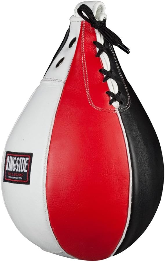 Ringside Boxing Speed Bag Durable Leather Construction with Reinforced Triple-Stitched Seams and Heavy-Duty Attachment Loop,for Speed and Reflex Training